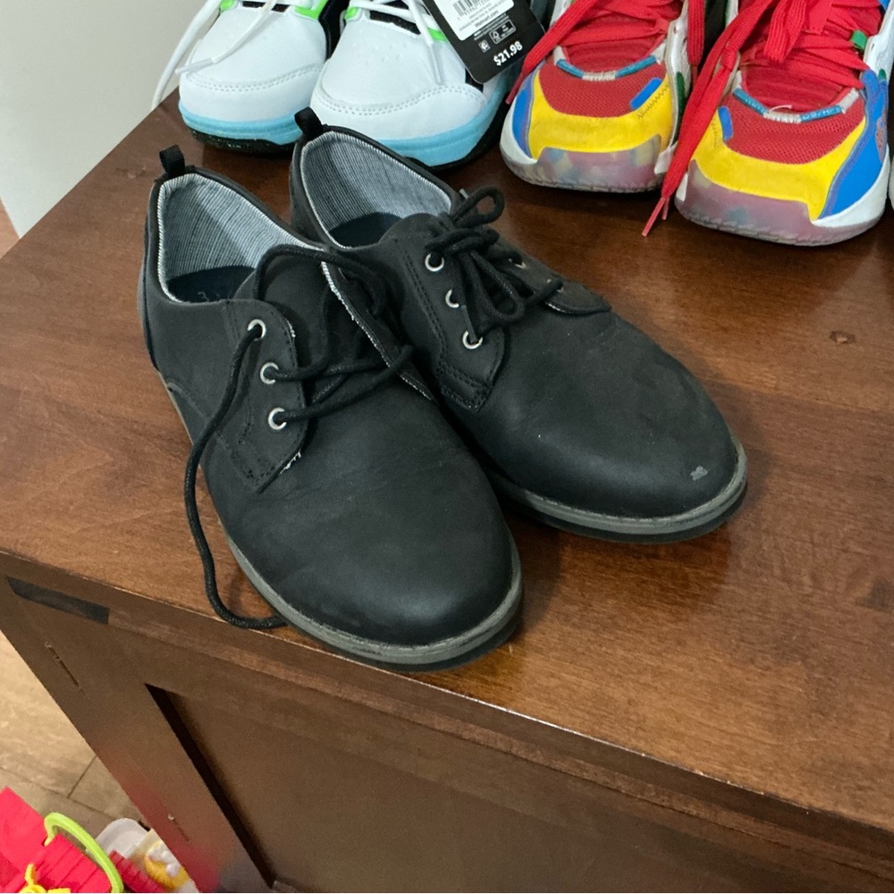 Wonder Nation Black Kids Dress Shoes